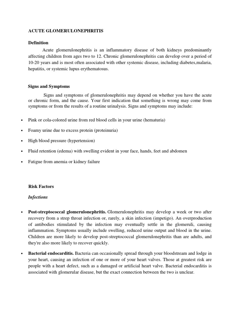 Chronic glomerulonephritis case study image