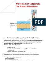 Chapter 3: Movement of Substances Across The Plasma Membrane