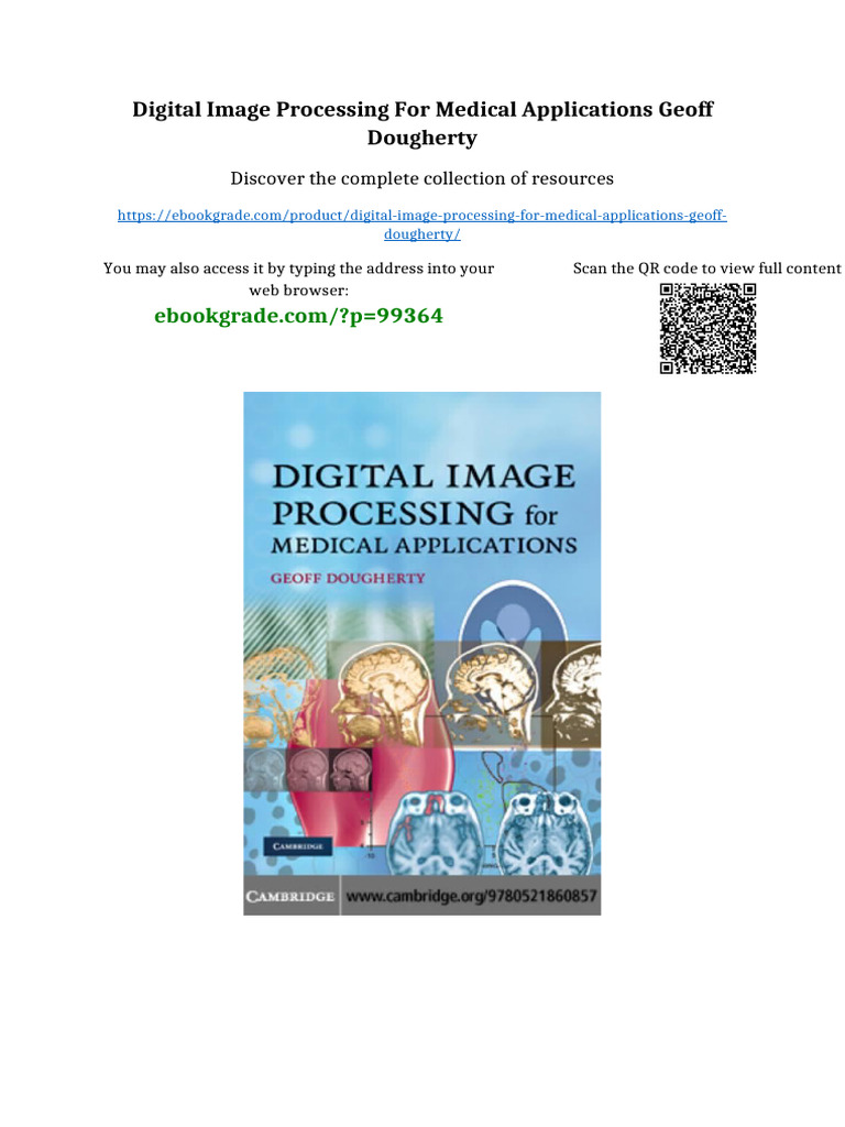Digital Image Processing For Medical Applications GEOFF DOUGHERTY ...