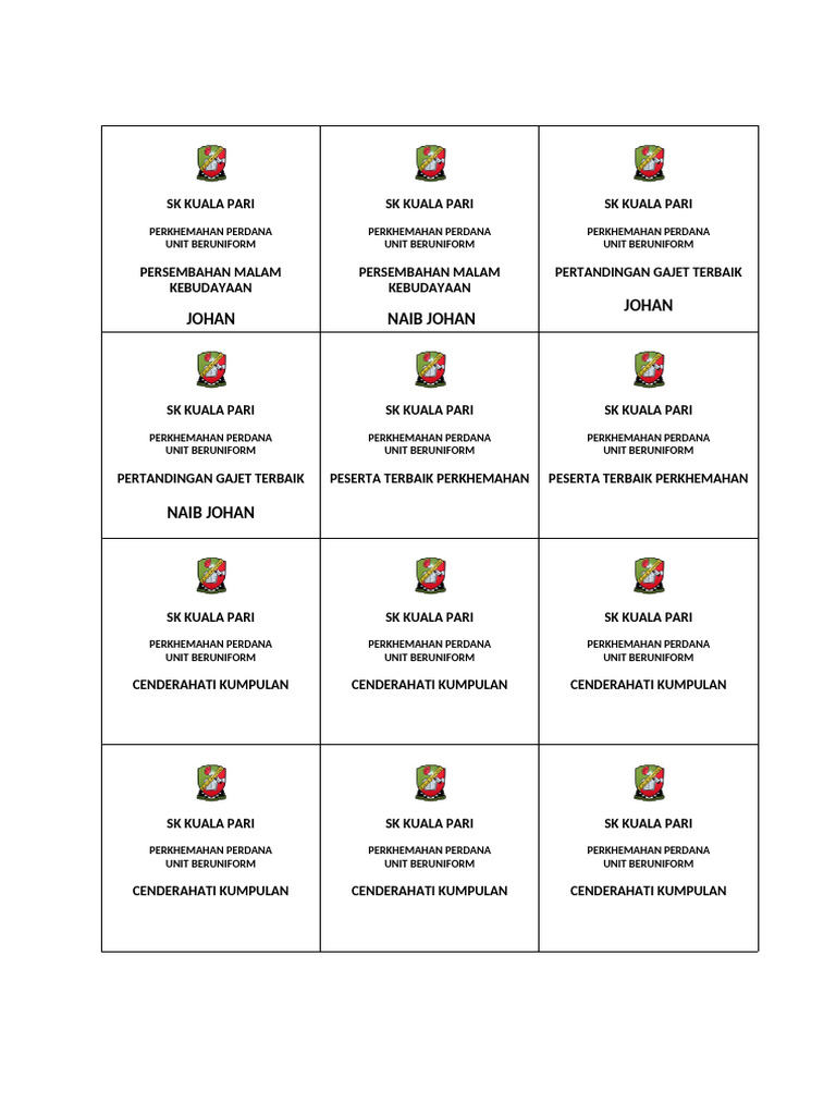 Label Hadiah | PDF