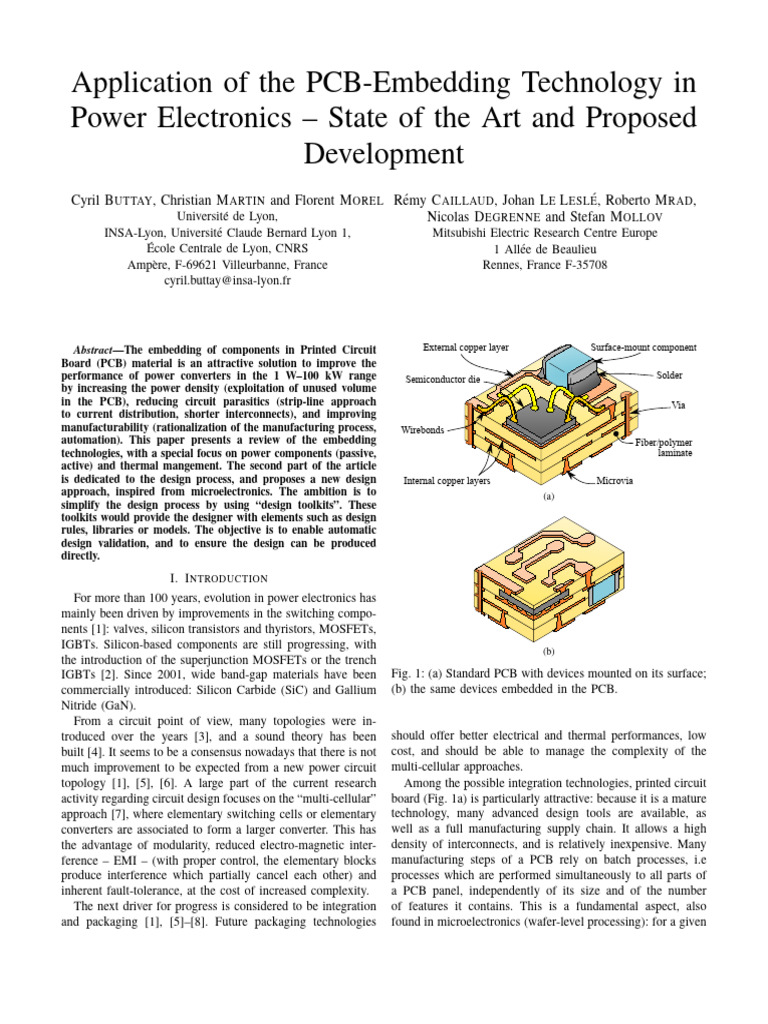 1 Application of The PCB-Embedding Technology in Power Electronics ...