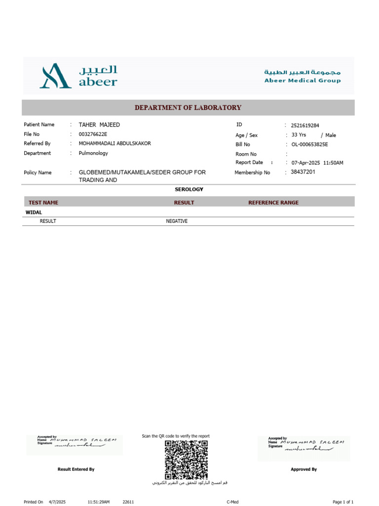 Department of Laboratory: Taher Majeed | PDF | Hematology | Blood