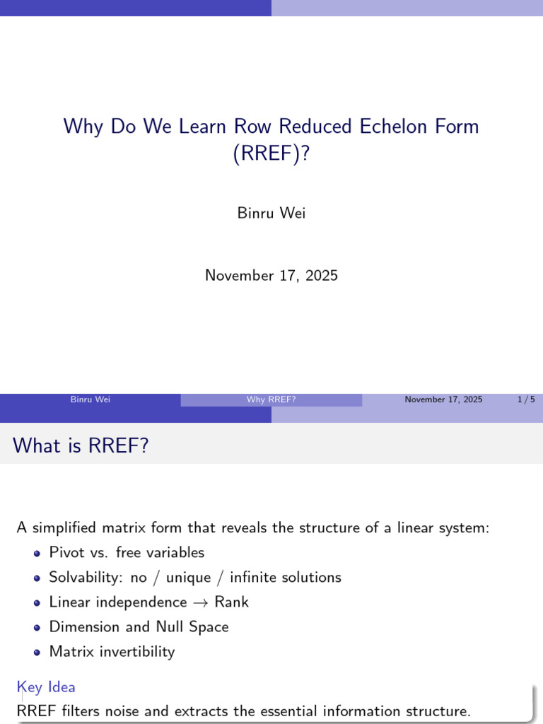 Row Reduced e CHL On Form | PDF