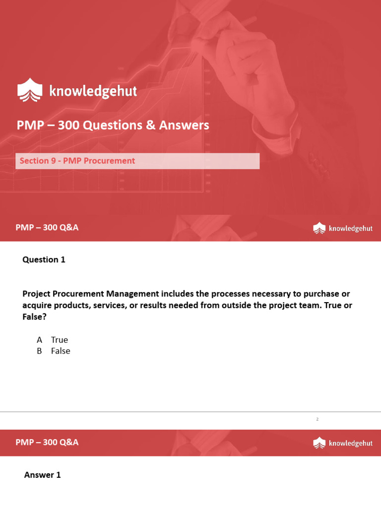 Section 9 PMP Procurement | PDF | Project Management | Procurement