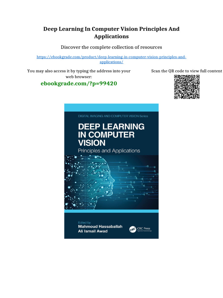 Deep Learning in Computer Vision Principles and Applications Download ...