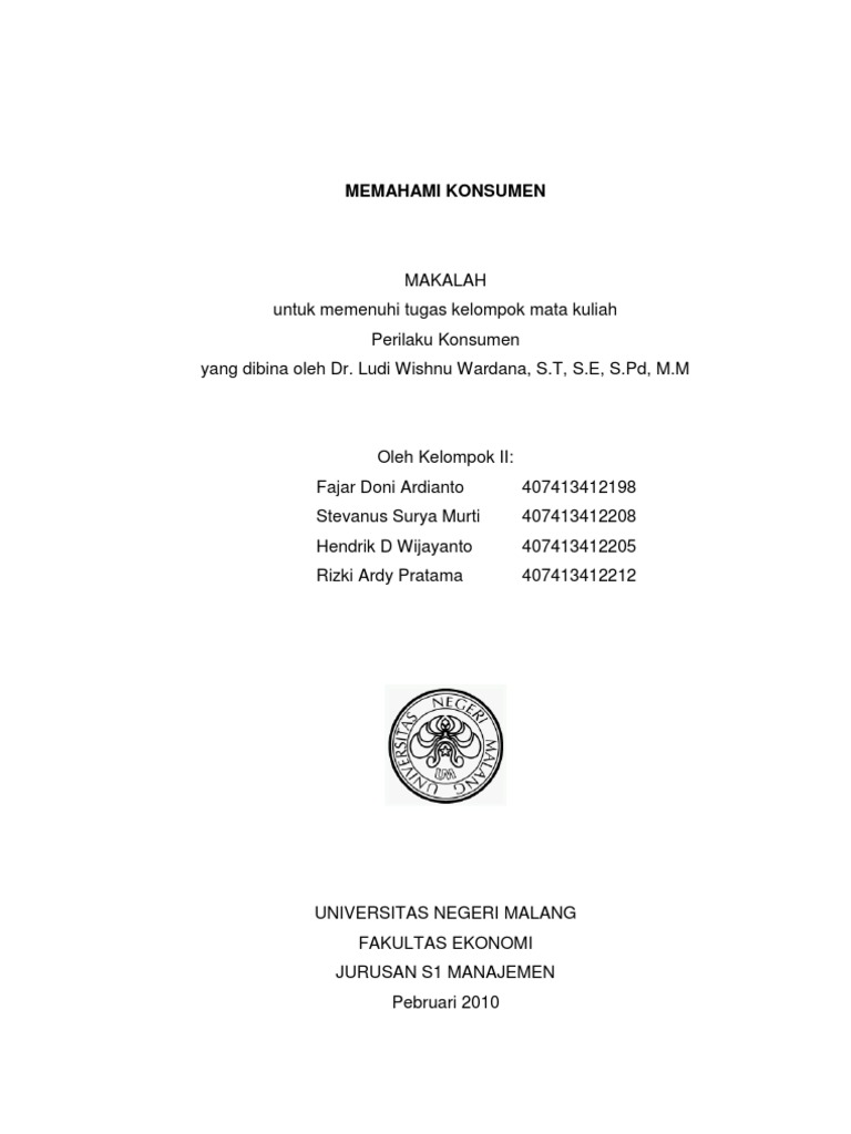 Contoh Makalah Perilaku Konsumen