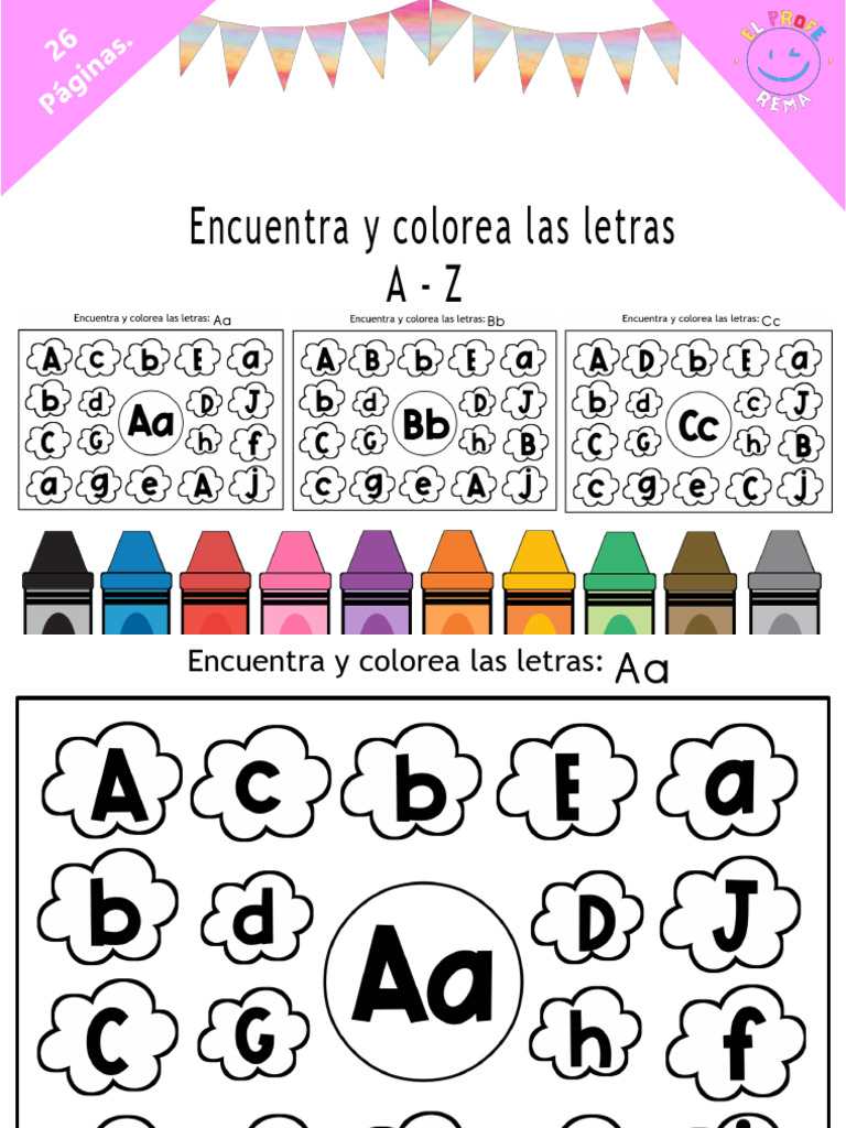 Encuentra y Colorea Las Letras (1) | PDF
