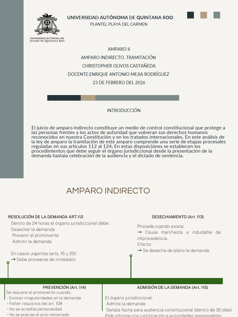 Tarea de Amparo Indirecto | PDF | Demanda judicial | Debido al proceso