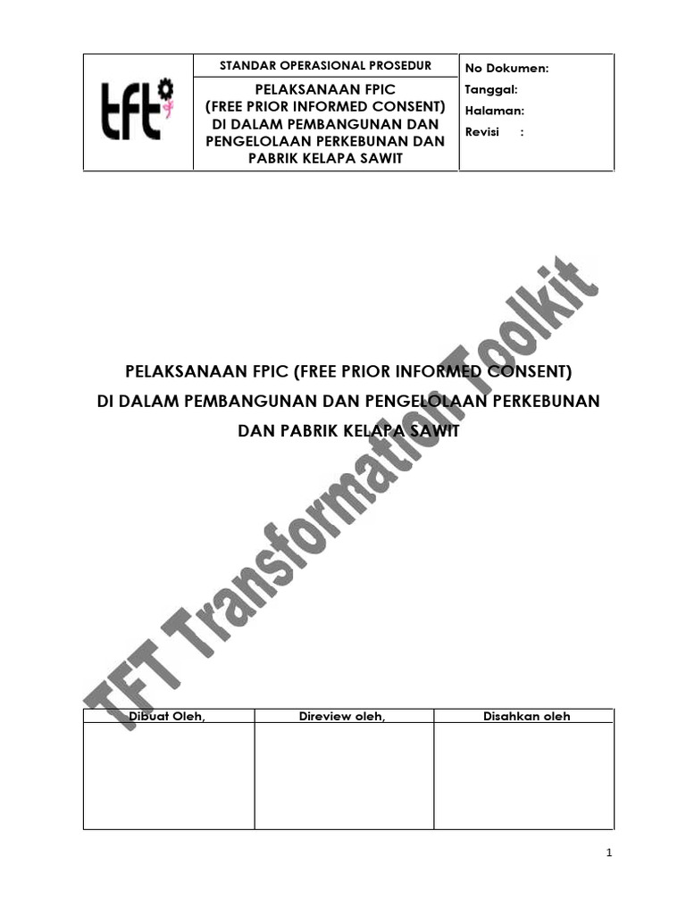 Sop Fpic | PDF