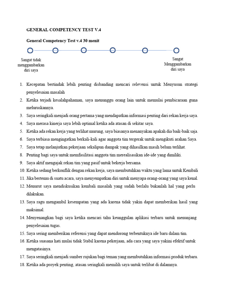 Psikometri - General Competency Test | PDF