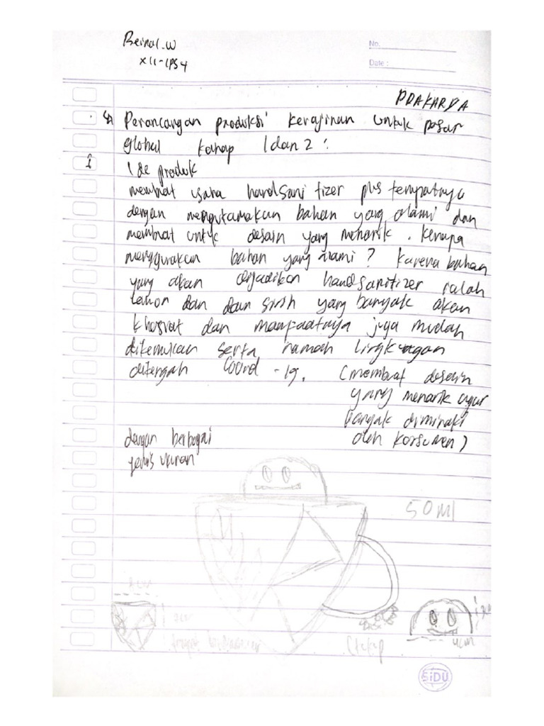 Perancangan Produksi- Reinal Wicaksana XII IPS4 PKWU | PDF