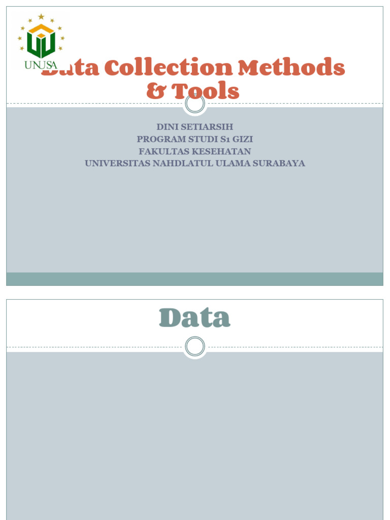 TM 2 Data Collection Methods & Tools | PDF