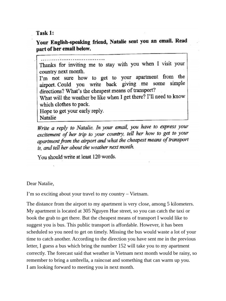 Writing Part 1 Test 5 | PDF | Transport