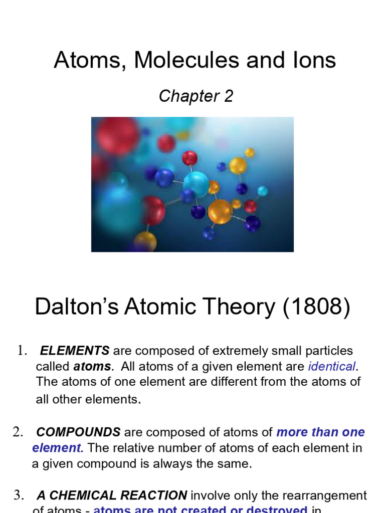 2026-CEN-Atoms - Moleculs - Ions-ch2-TW | PDF | Atoms | Ion