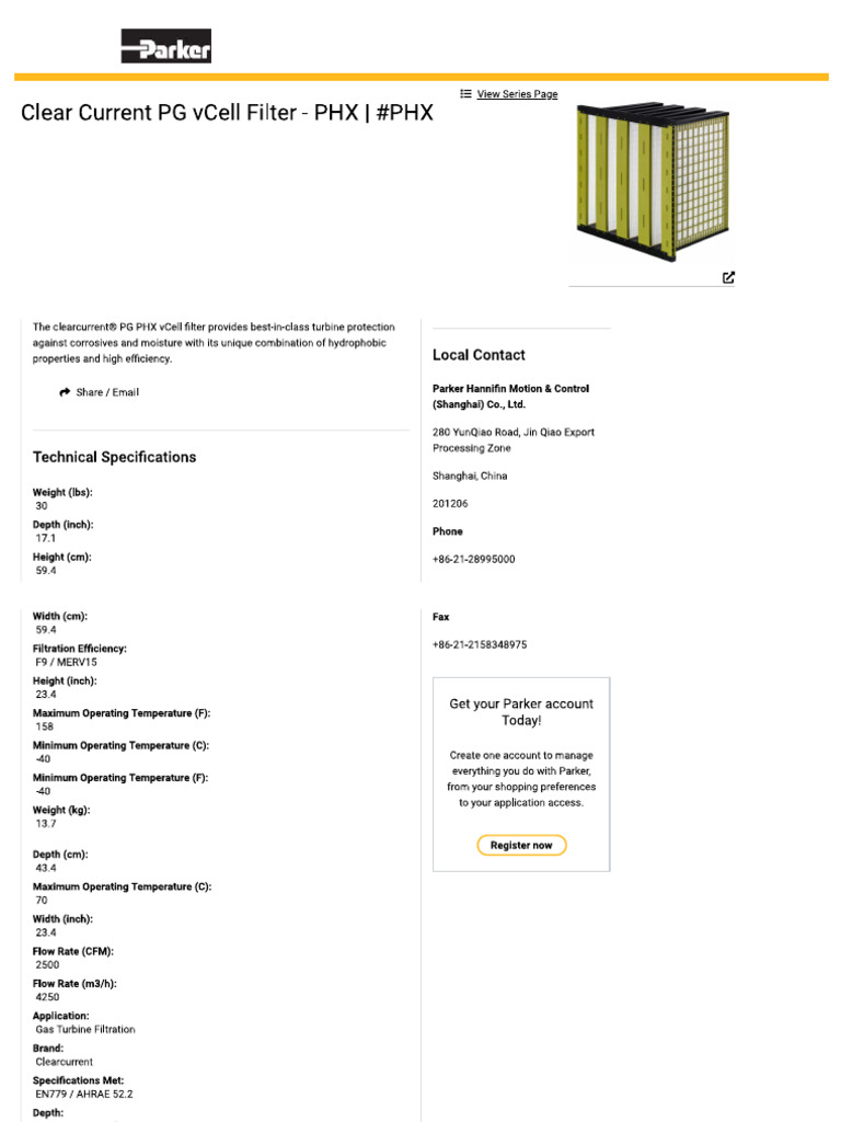 Clear Current PG VCell Filter - PHX | PDF