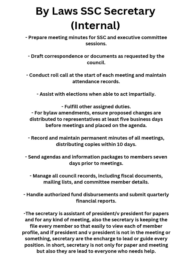 By Laws SSC Secretary (Internal) - 20260123 - 110738 - 0000 | PDF