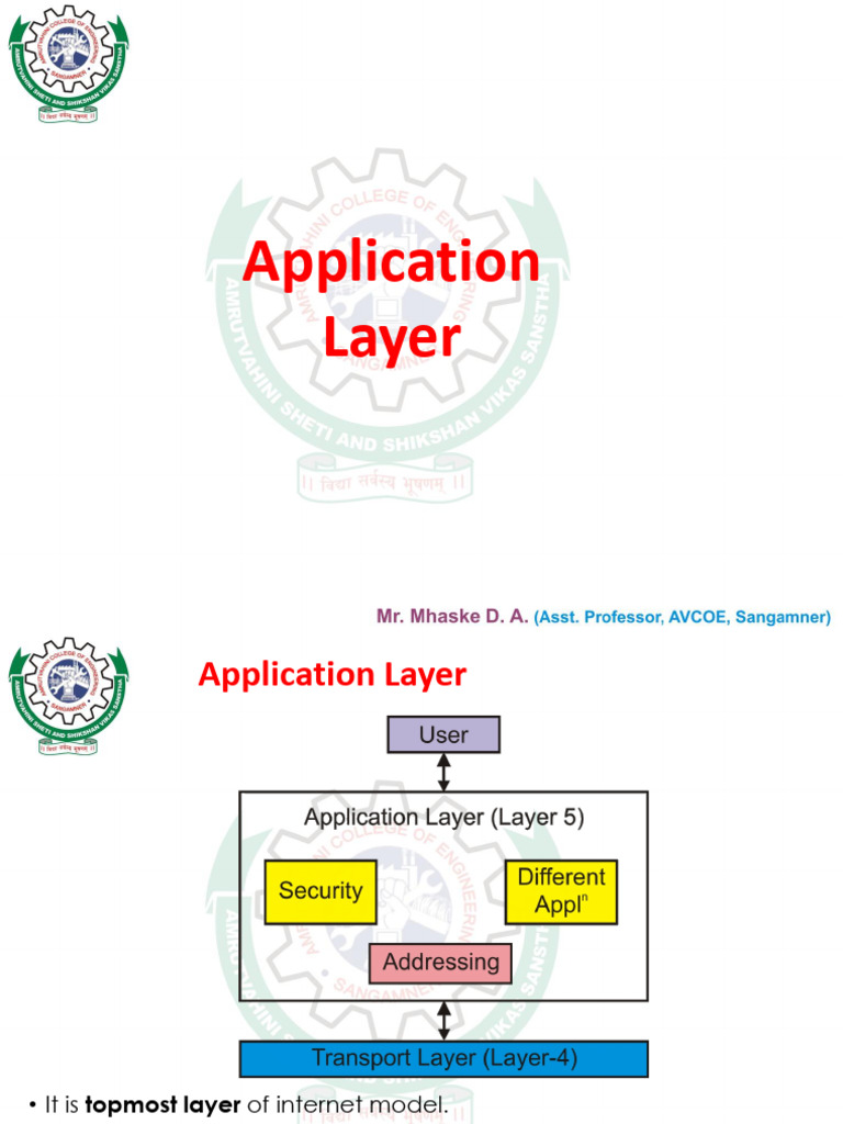 CNS - Unit 5 - Application Layer | PDF