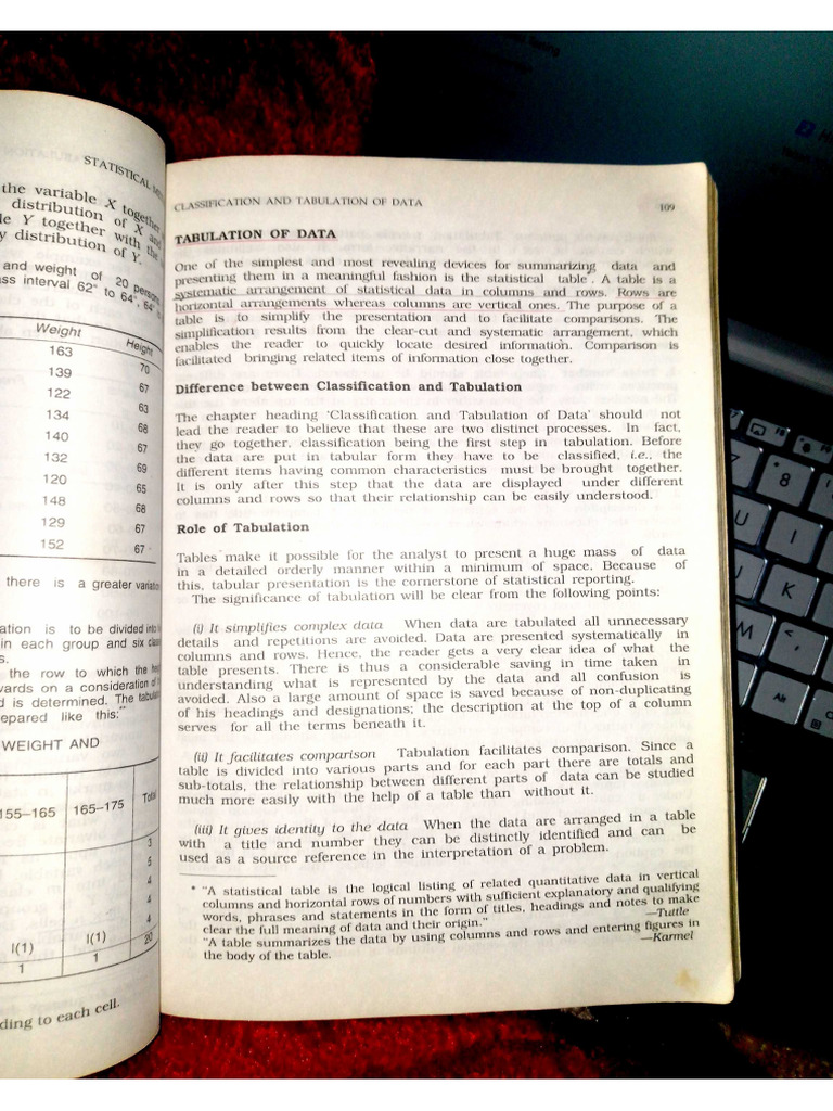 Tabulation of Data | PDF