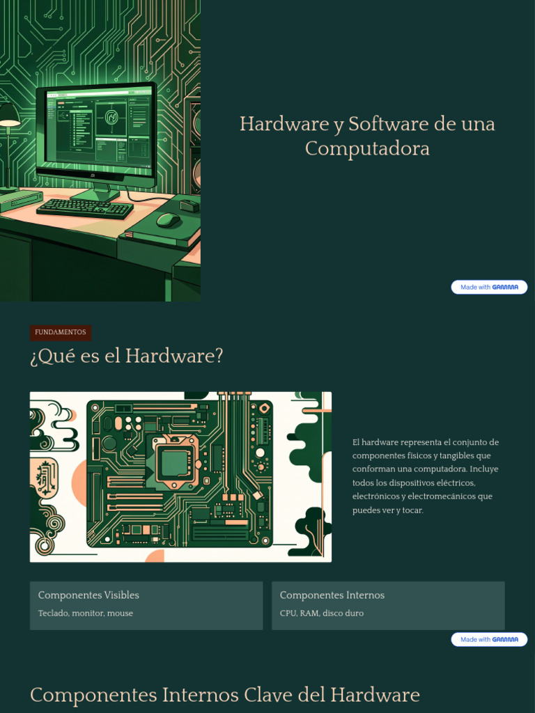 Hardware y Software de Una Computadora | PDF | Hardware de la ...