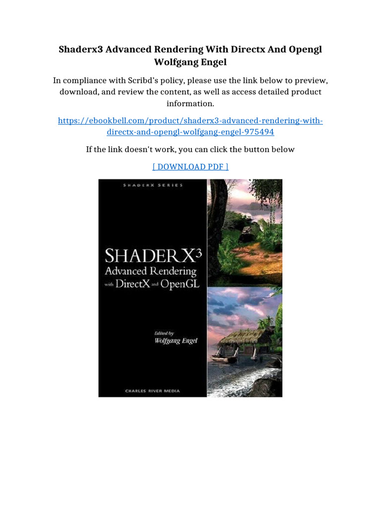 Shaderx3 Advanced Rendering With Directx and Opengl Wolfgang Engel PDF ...