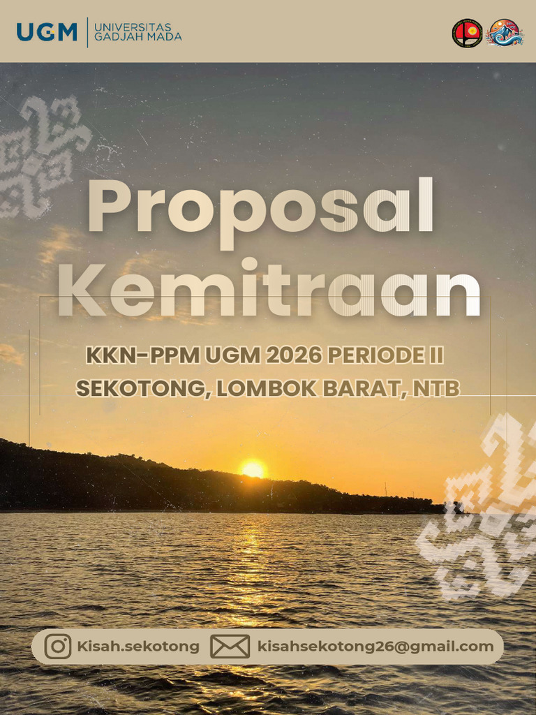 Proposal Kemitraan KKN PPM UGM Kisah Sekotong 2026 | PDF