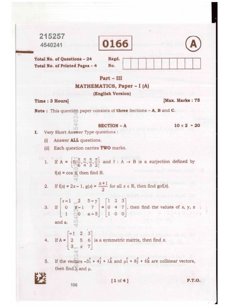 Govt Math-PF-II | PDF