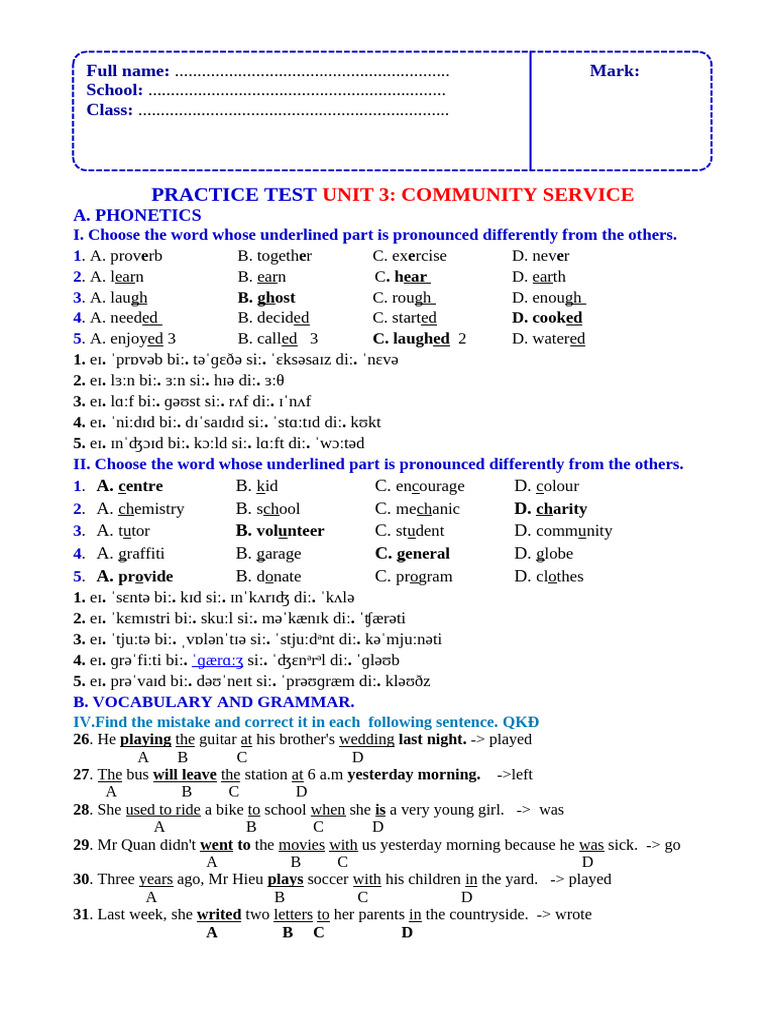 Bai Tap Luyen Tap Tieng Anh Lop 7 Global Success Unit 3 Comm ...