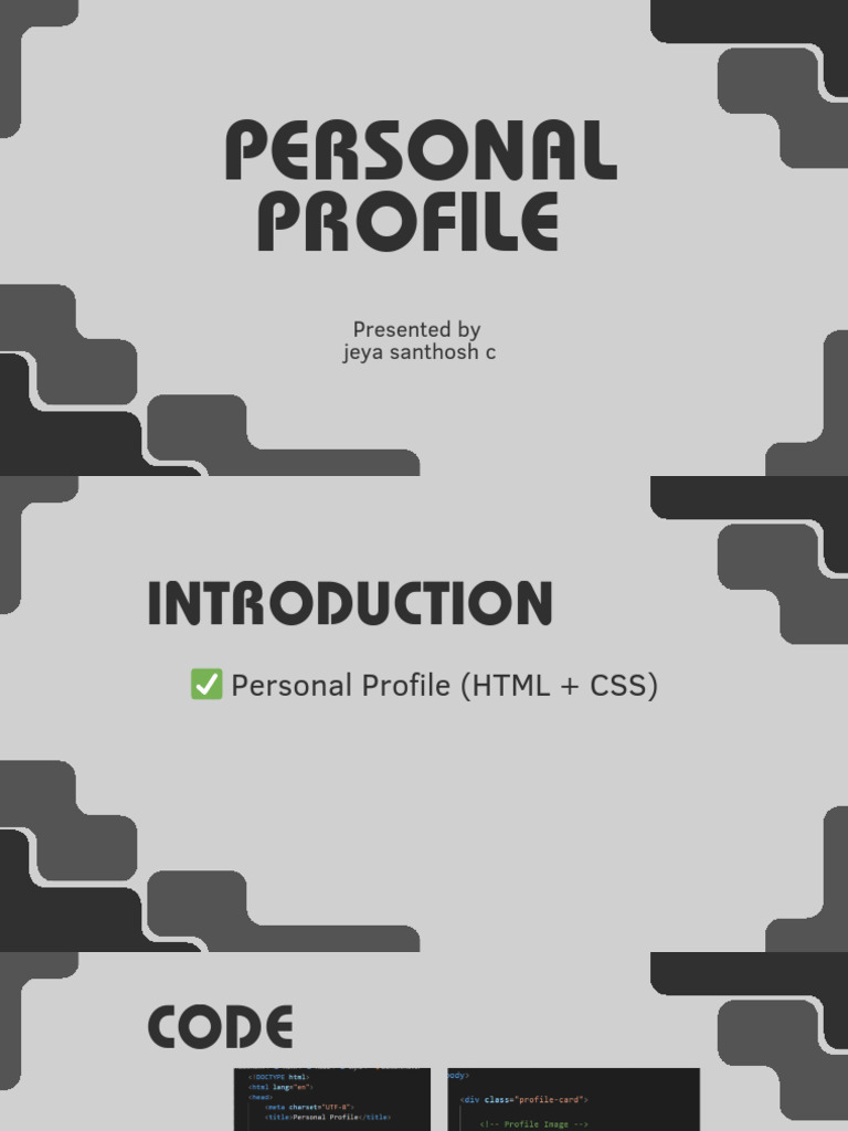 Personal Profile | PDF