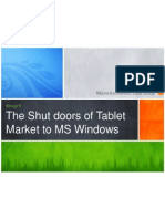 The Shut Doors of Tablet Market To MS Windows: Micro-Economics Case Study