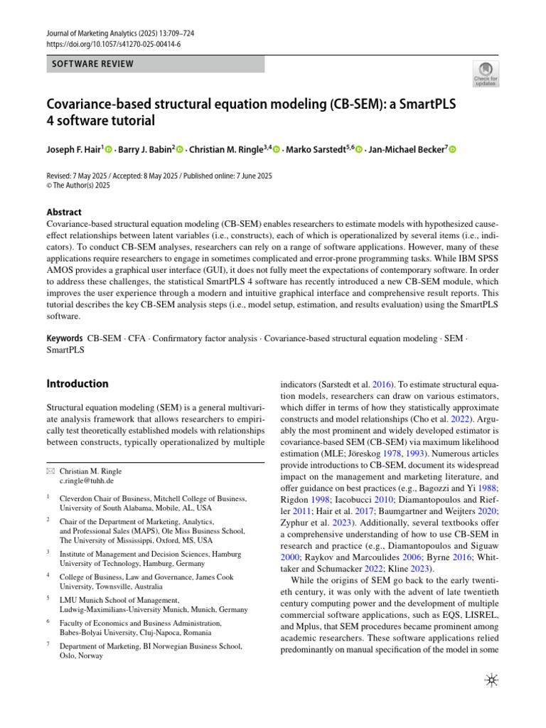 CB Sem | PDF | Structural Equation Modeling | Factor Analysis