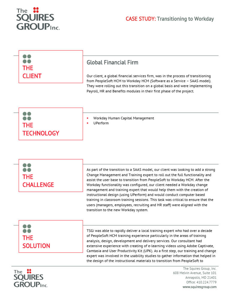 Workday Case Study Website PDF | PDF