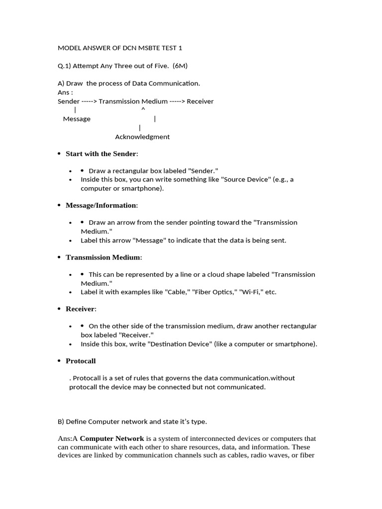DCN Model Answer Paper | PDF | Transmission Medium | Frequency Modulation