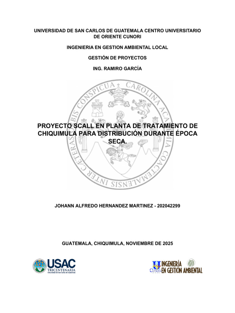 Proyecto Scall en Planta de Tratamiento de Chiquimula para Distribución ...
