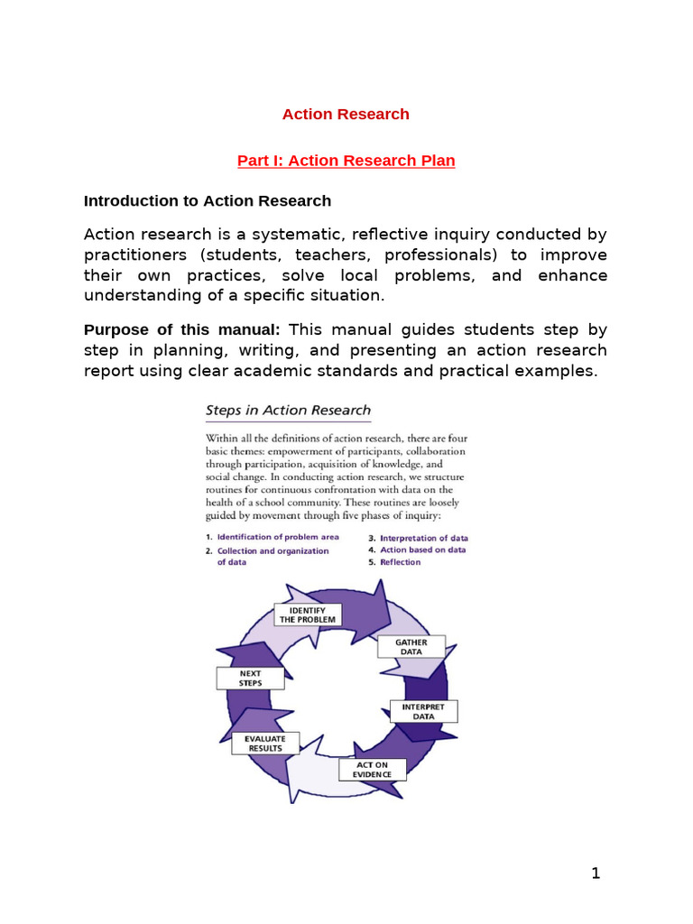 How To Write An Action Research Report | PDF | Survey Methodology ...