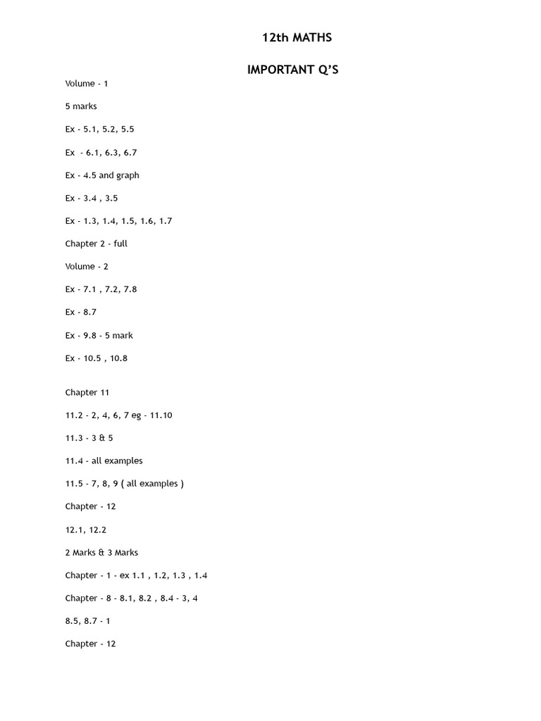 12th Maths | PDF