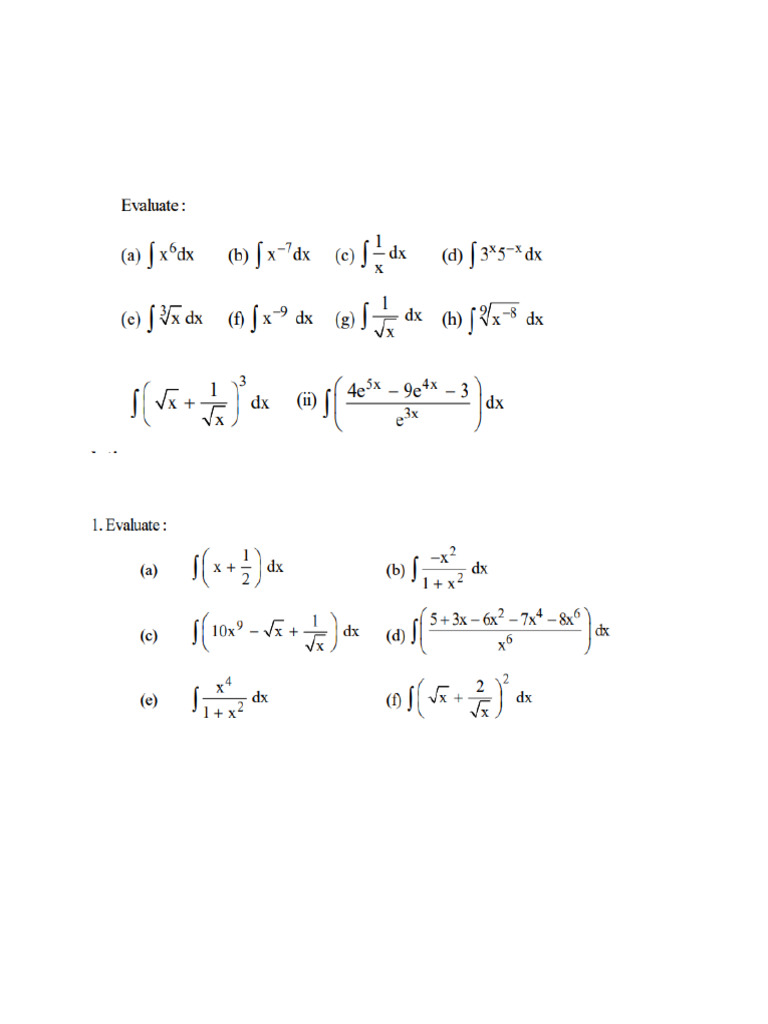 Integration, Diff and Limits & Continuity | PDF