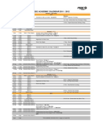 PSDC Academic Calendar 2011-2012