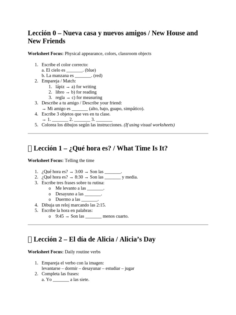 Spanish Practice | PDF