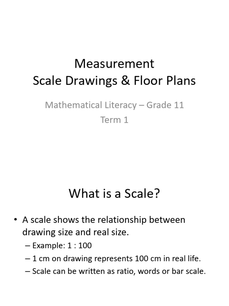 Grade 11 Mathematical Literacy Measurement Scale Drawings | PDF