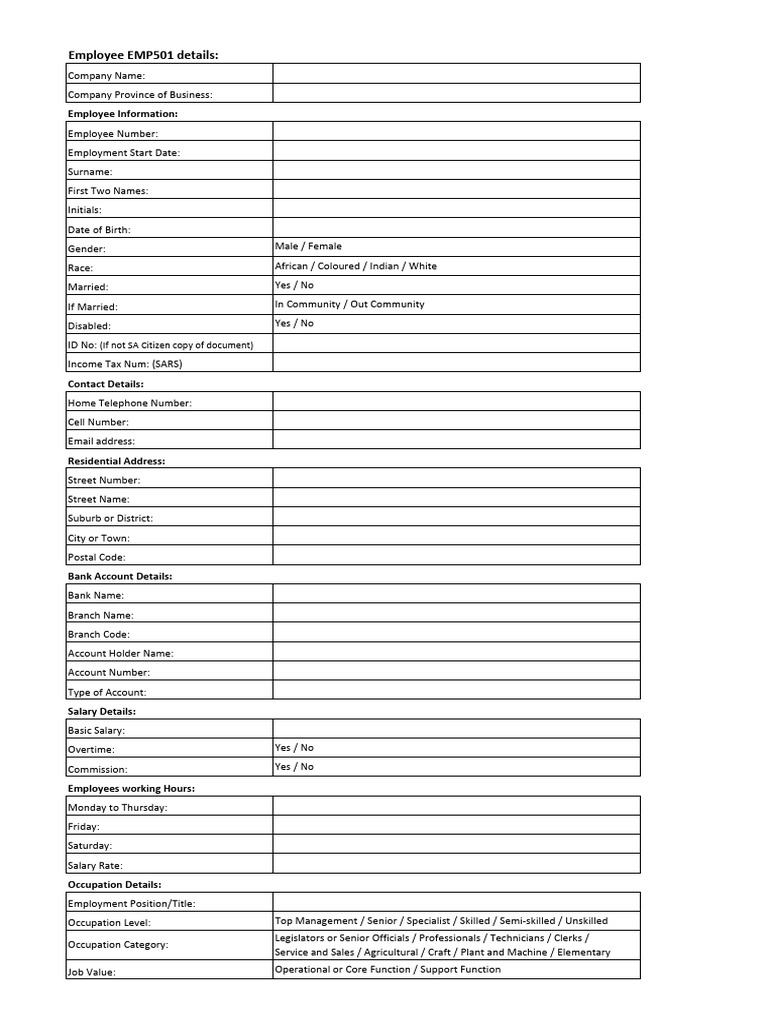 EMP501 Employee Details (With Salary and EE) | PDF