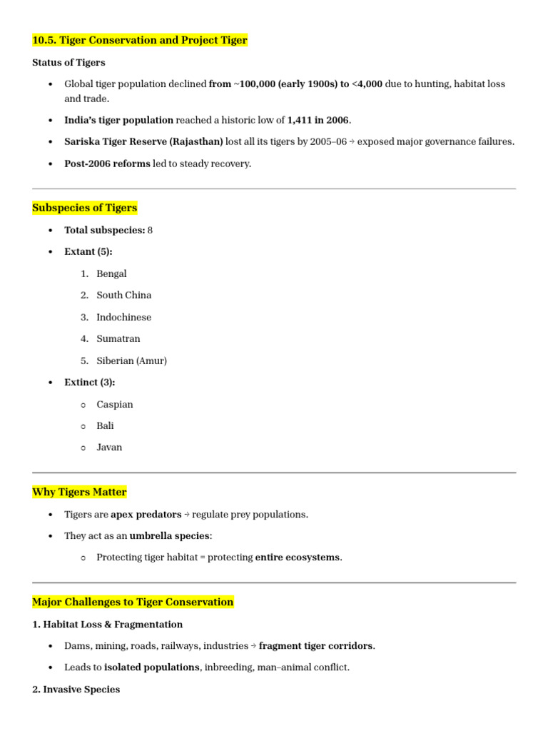 Wildlife Conservation 4 | PDF | Tiger | Wildlife