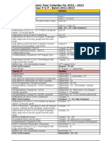 PGP Academic Calendar For 2012-13