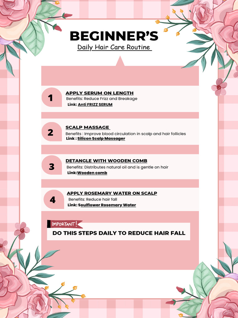 Hair Growth Routine | PDF | Hair Care | Hair