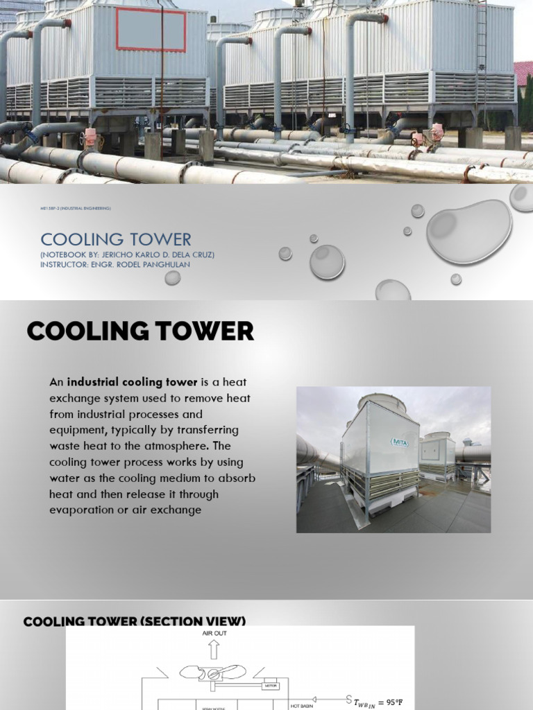 Cooling Tower | PDF | Celsius | Water