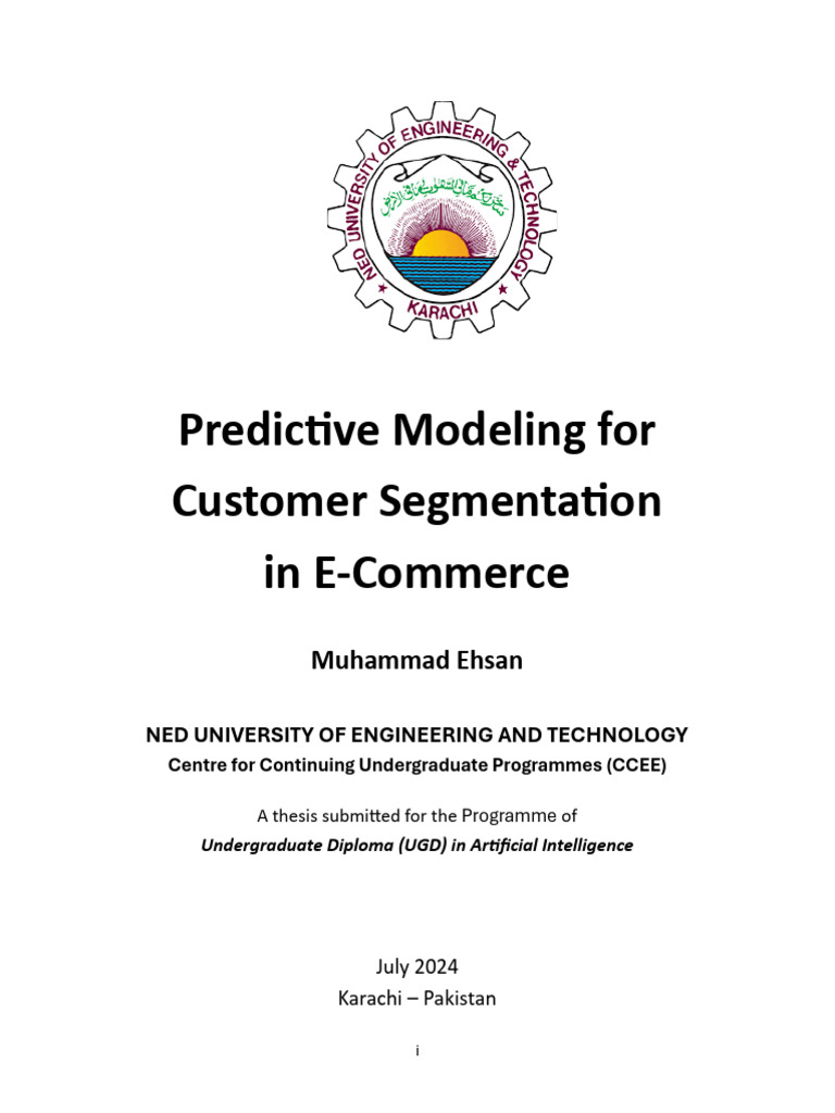 Predictive Modeling For Customer Segmentation in E-Commerce: Muhammad ...
