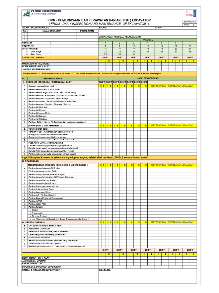 p2h Excavator | PDF