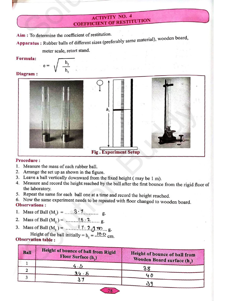 11th Physics Activity 4 | PDF