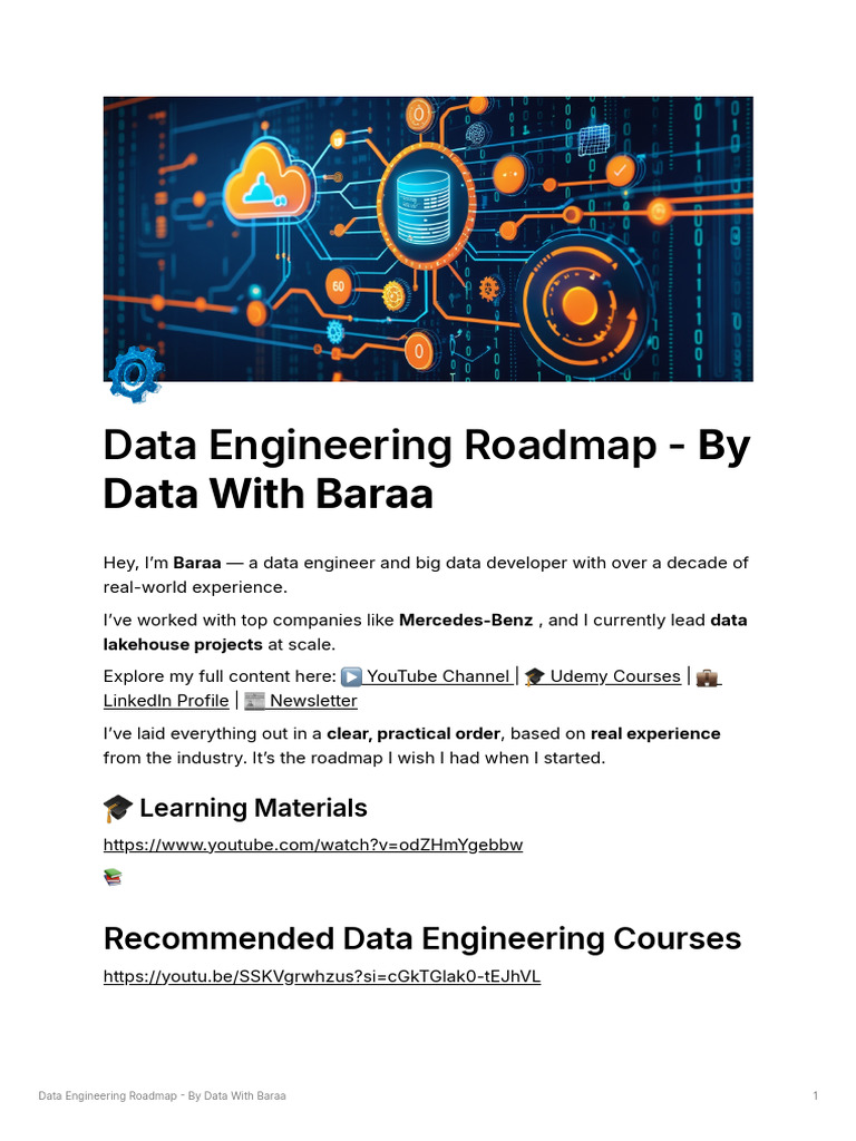 Data Engineering Roadmap - By Data With Baraa ...