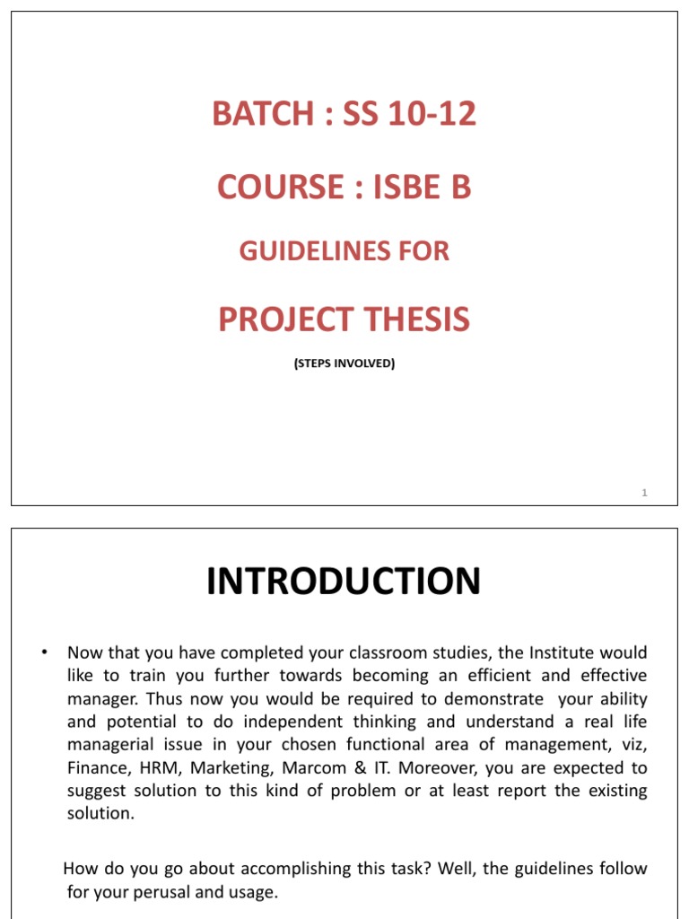 Thesis Guidelines | PDF | Thesis | Abstract (Summary)