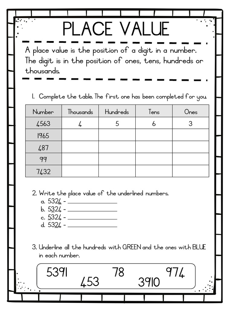 Grade 4 Mathematics Worksheets 1 | PDF